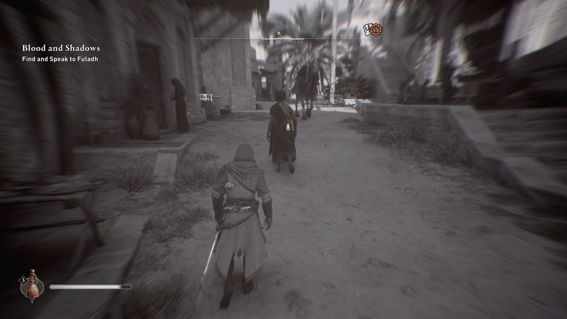 Basim pickpockets a civilian in Assassin&rsquo;s Creed: Mirage