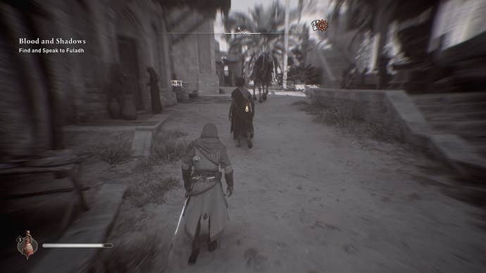 Basim pickpockets a civilian in Assassin’s Creed: Mirage