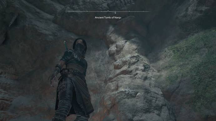 Naoe in a cave in Assassin’s Creed Shadows.