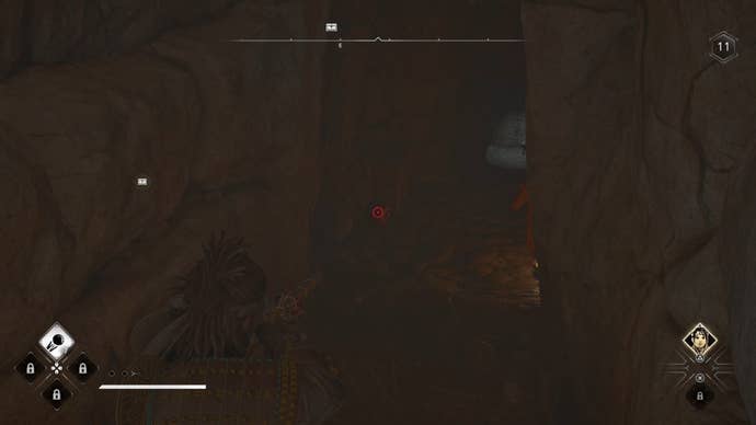 Yasuke aiming his bow at a red jar in Assassin’s Creed Shadows.