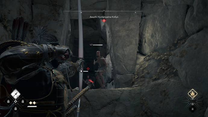 Yasuke aiming his bow at an enemy in Assassin’s Creed Shadows.