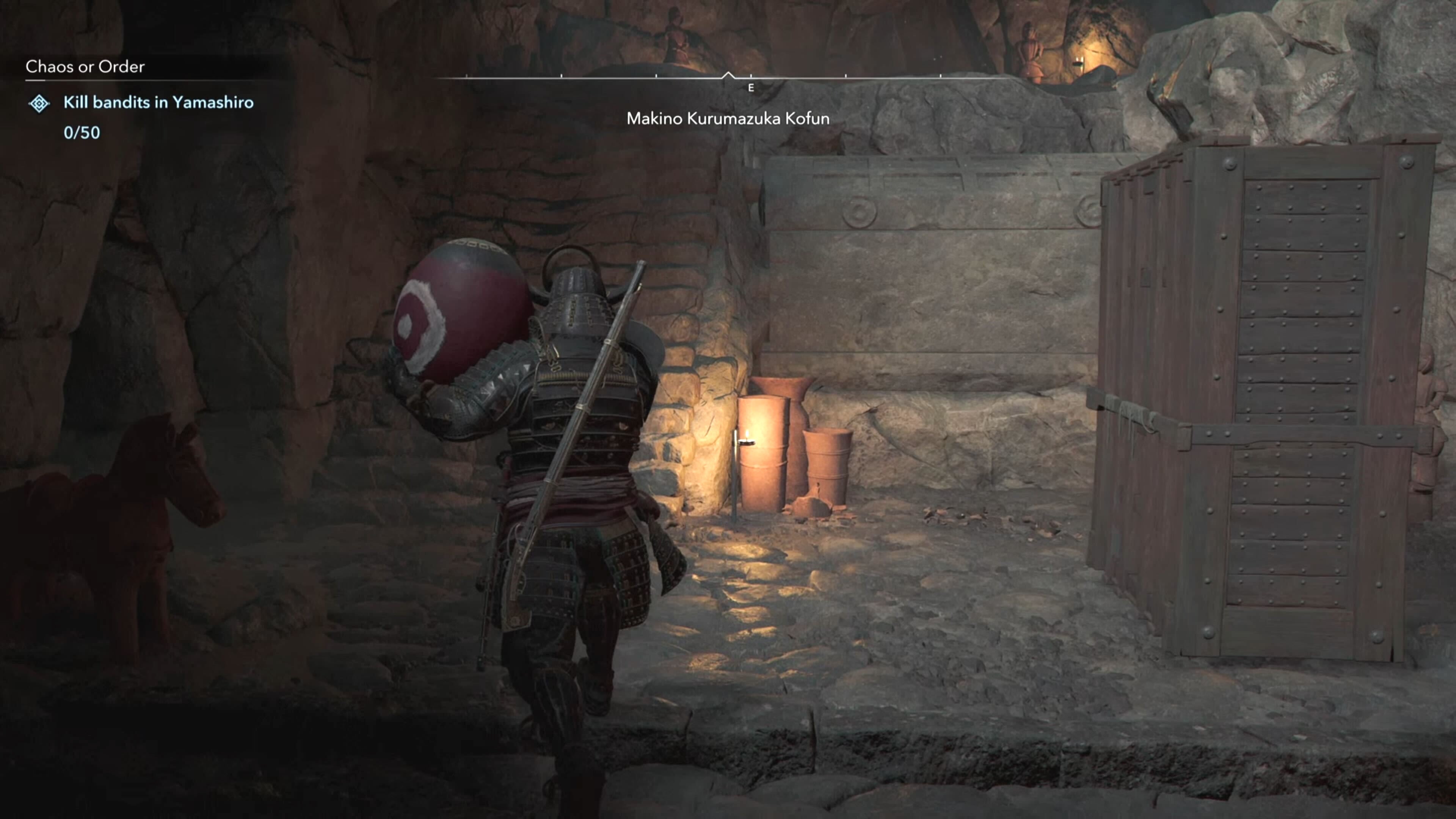 Yasuke holding a red jar in Assassin&rsquo;s Creed Shadows.