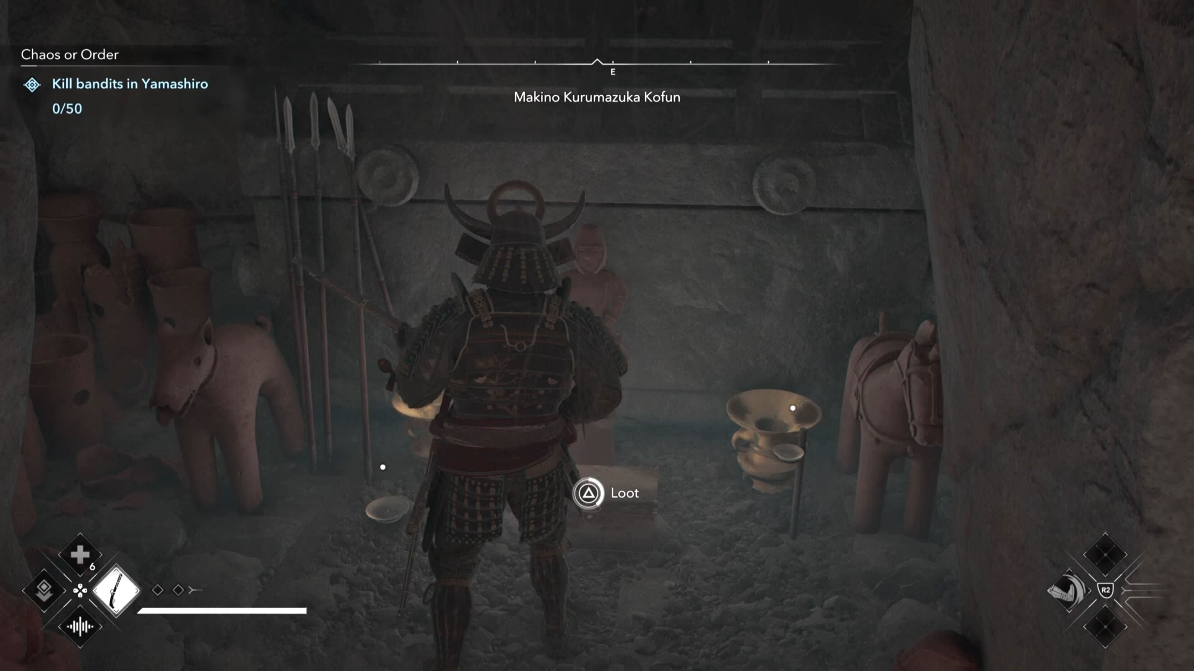 Yasuke looting a chest in Assassin&rsquo;s Creed Shadows.