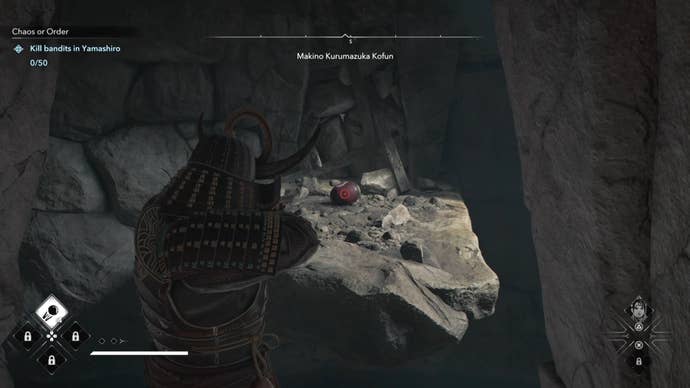 Yasuke aiming his Teppo at a red explosive jar in Assassin’s Creed Shadows.