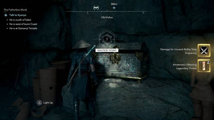 The Legendary Chest rewards for the Old Kofun in Assassin’s Creed Shadows.