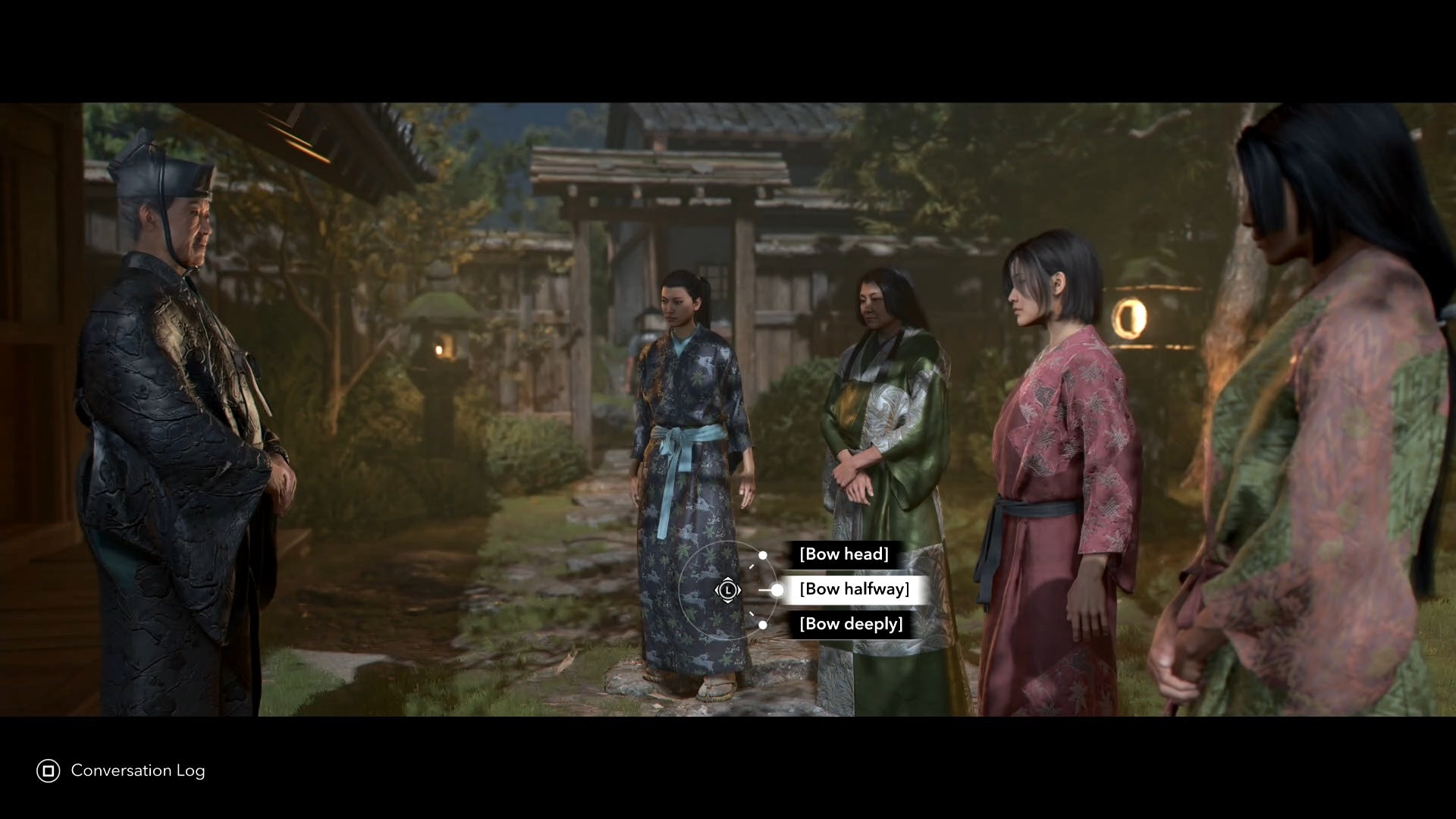 Choosing to half bow at the Tea Ceremony in Assassin&rsquo;s Creed Shadows.