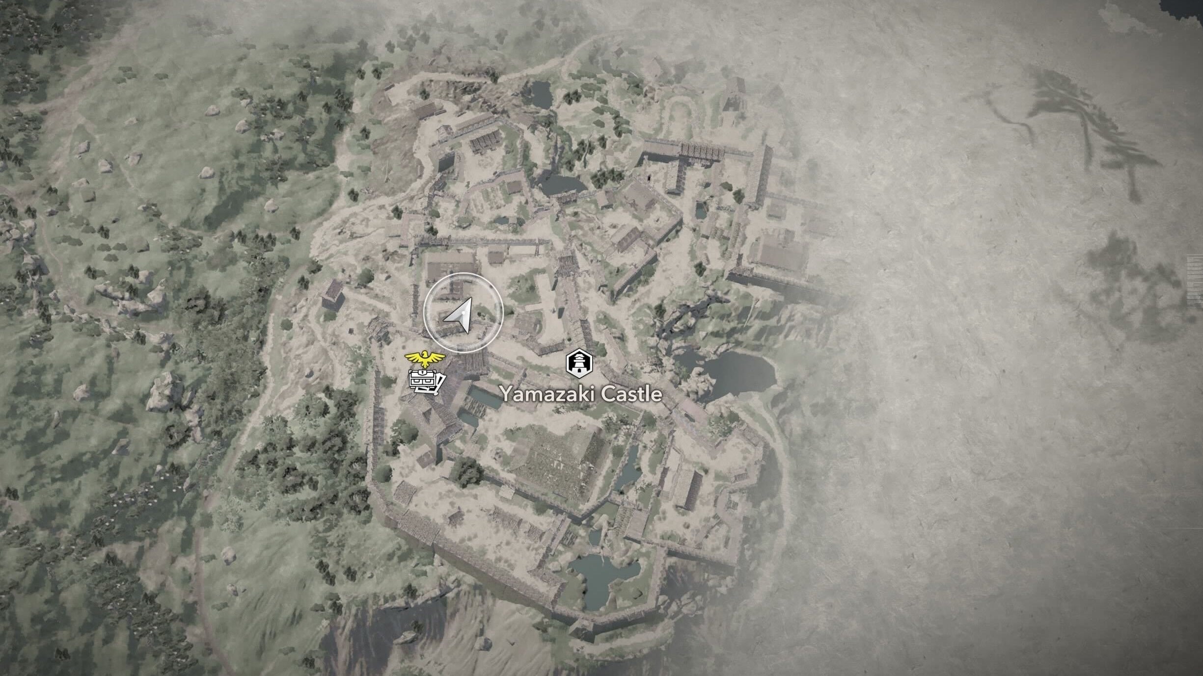 Map view of a Samuari Daisho location at Yamazaki Castle in Assassin&rsquo;s Creed Shadows.