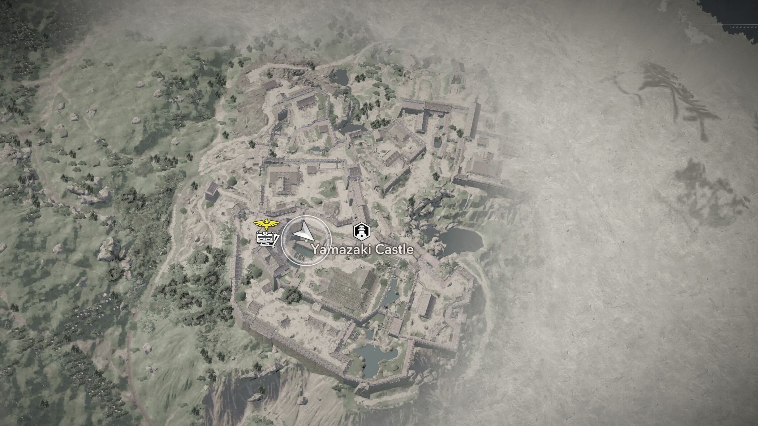 Map view of a Samuari Daisho location at Yamazaki Castle in Assassin&rsquo;s Creed Shadows.