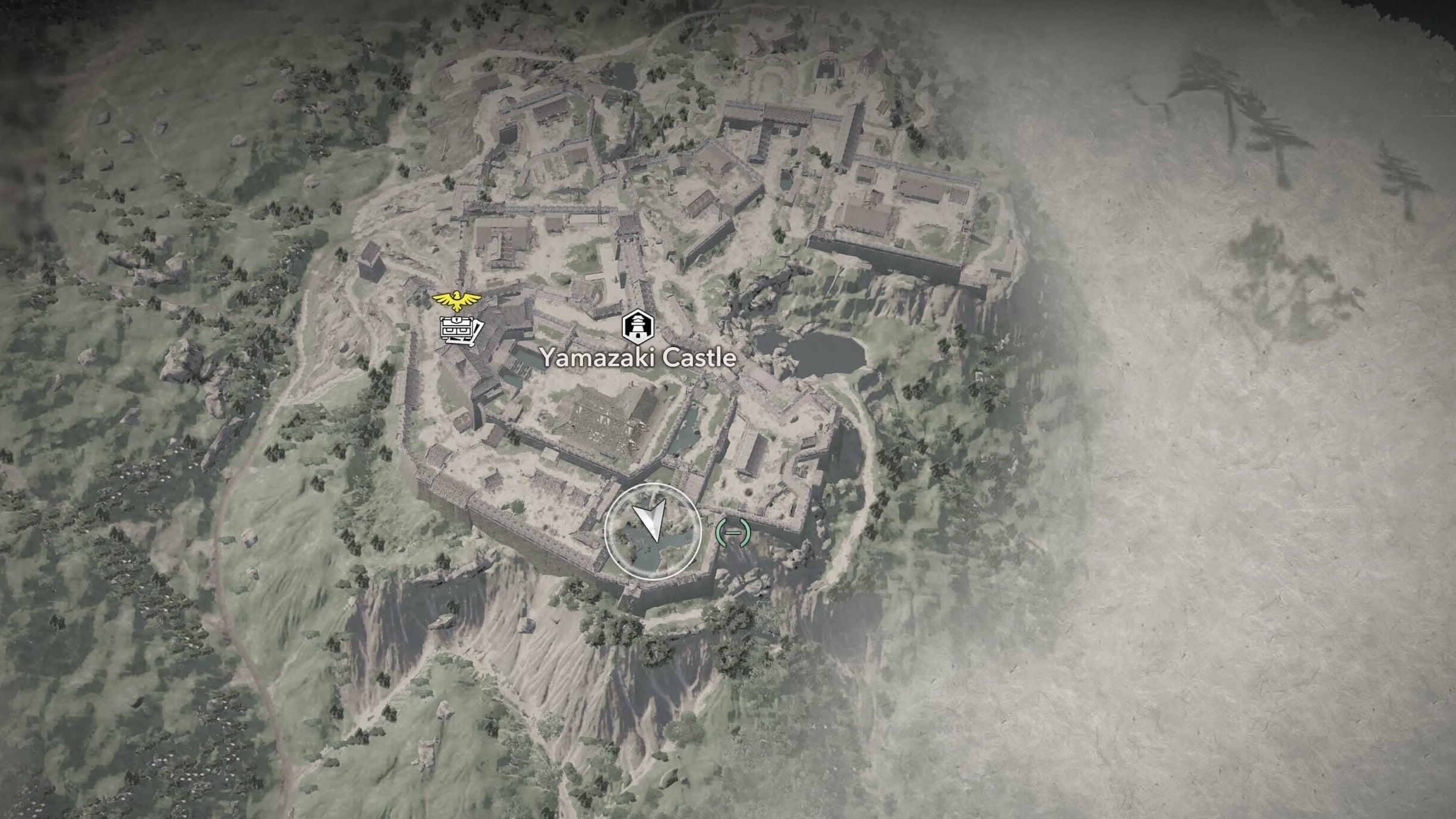 Map view of a Samuari Daisho location at Yamazaki Castle in Assassin&rsquo;s Creed Shadows.