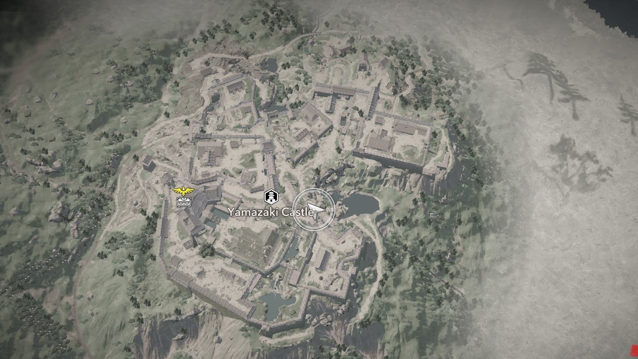Map view of a Samuari Daisho location at Yamazaki Castle in Assassin&rsquo;s Creed Shadows.