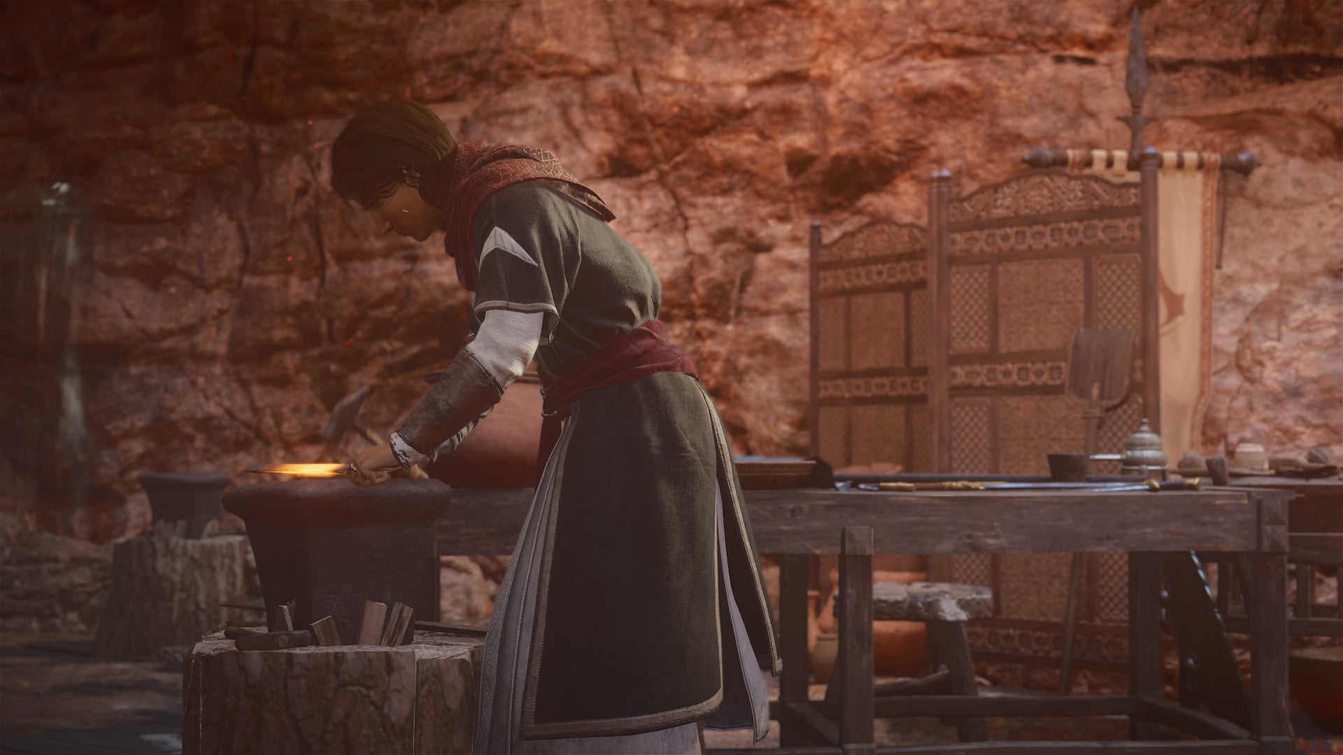 Rebekah forges a weapon in Assassin's Creed Mirage - 1