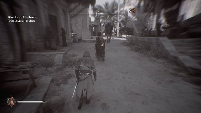 Basim pickpockets a civilian in Assassin's Creed: Mirage