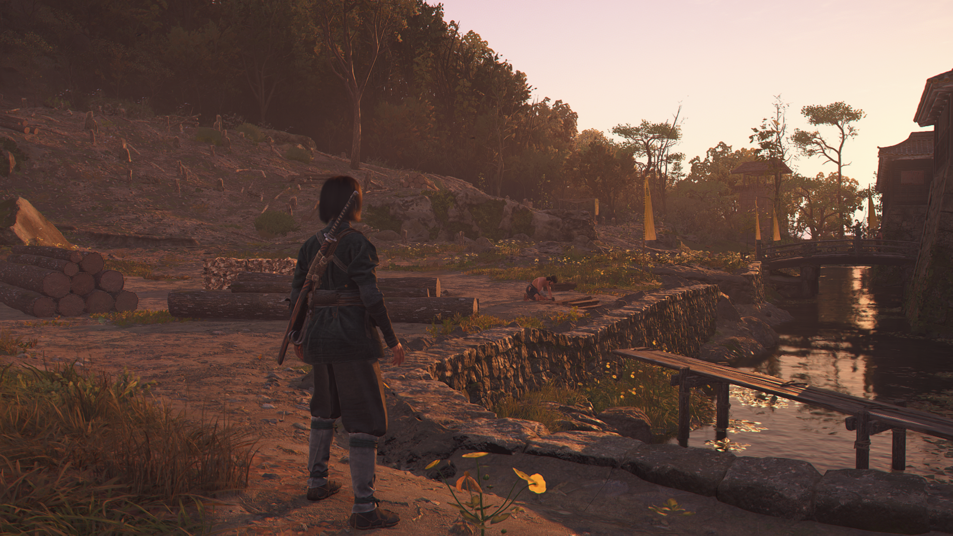 Outside a castle in Assassin's Creed Shadows with raytraced global illumination set to Diffuse Hideout Only. - 9