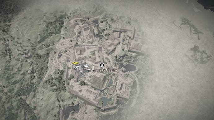Map view of a Samuari Daisho location at Yamazaki Castle in Assassin's Creed Shadows.