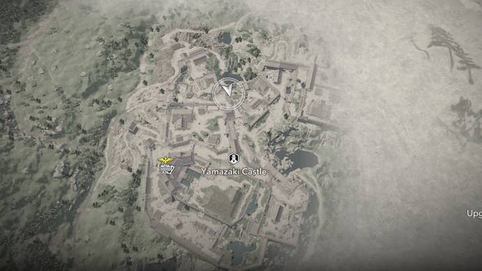 Map view of a Samuari Daisho location at Yamazaki Castle in Assassin's Creed Shadows.