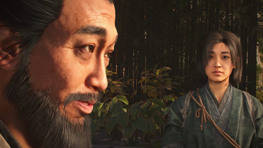 A young Naoe converses with her begetter  successful  Assassin's Creed Shadows.
