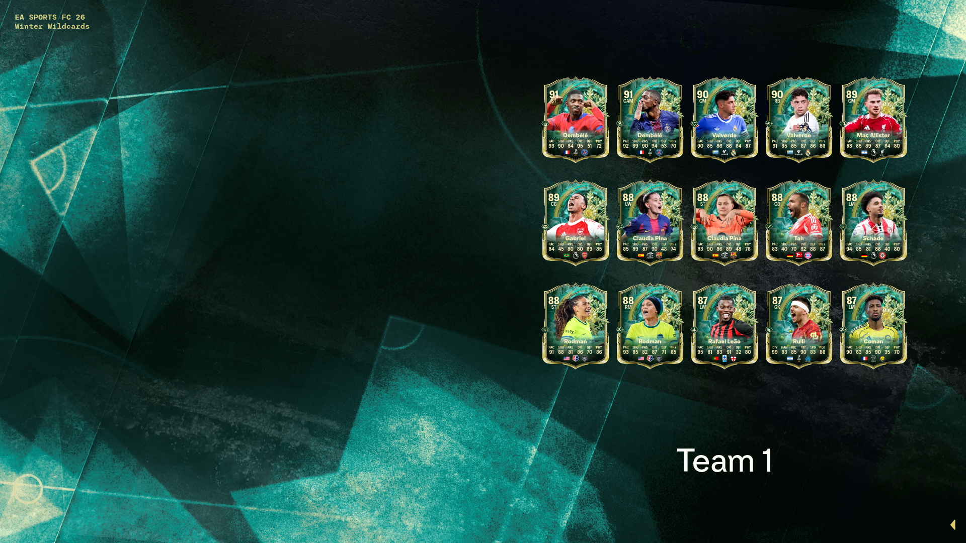 FC 26 adds upgraded Pina alongside 3 new Heroes in full Winter Wildcards promo