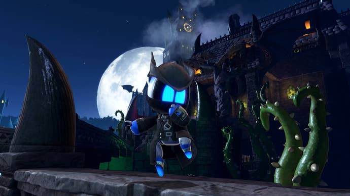 Astro Bot screenshot showing PlayStation’s mascot dressed in the Hunter’s garb from Bloodborne
