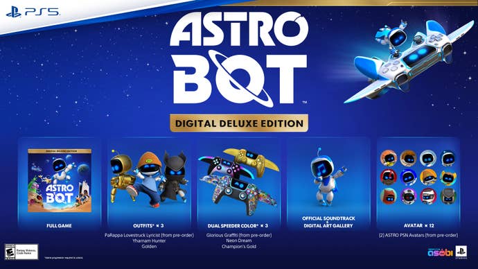 Everything included in Astro Bot’s Digital Deluxe Edition