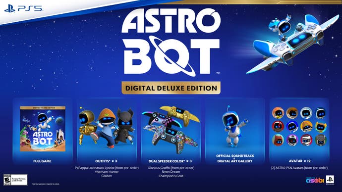 تم تضمينها جميعًا في الإصدار الرقمي الفاخر من Astro Bot