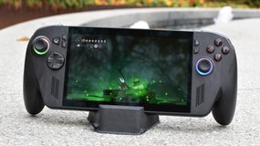 An Xbox ROG Ally X running Hollow Knight: Silksong.
