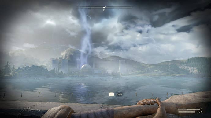 The player looks out toward Windscale Plant in Atomgall