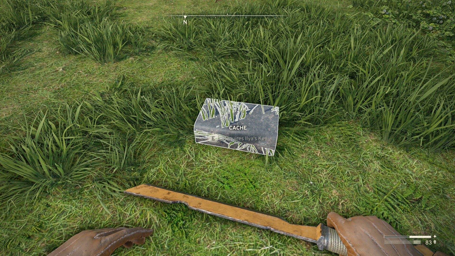 The player looks at Ilya&rsquo;s Cache in Atomfall