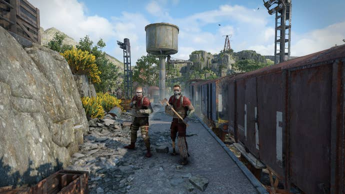 The player is up against two Outlaws in Slatten Dale in Atomfall