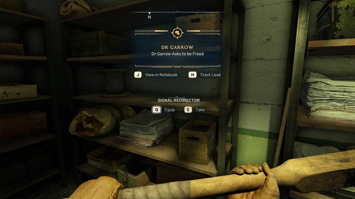 The player loots the Signal Redirector from the Security section of Skethermoor Prison in Atomfall