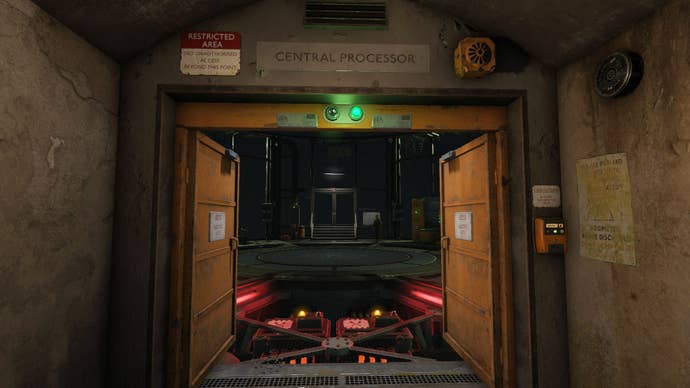 The player approaches the Cental Processor of the Interchange in Atomfall