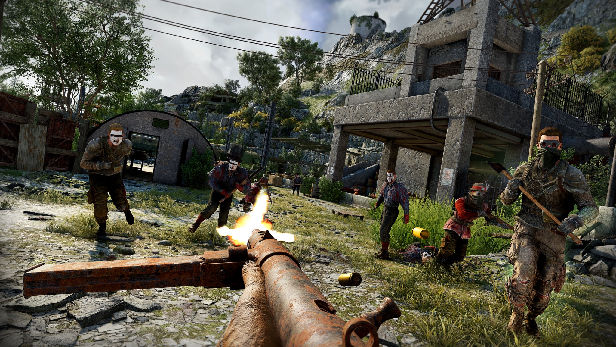 A shootout with some masked outlaws in Atomfall. - 19