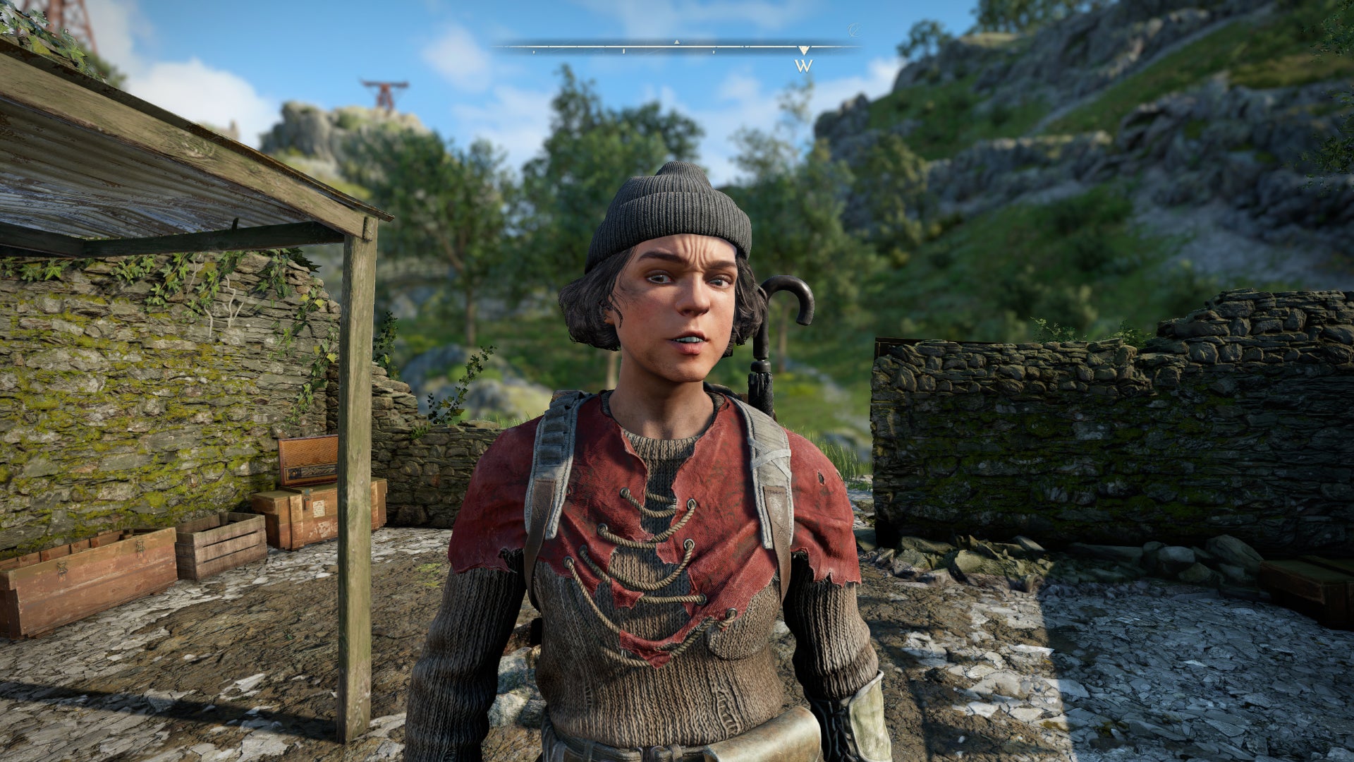 Speaking to a trader in Atomfall's Slatten Dale region. - 9