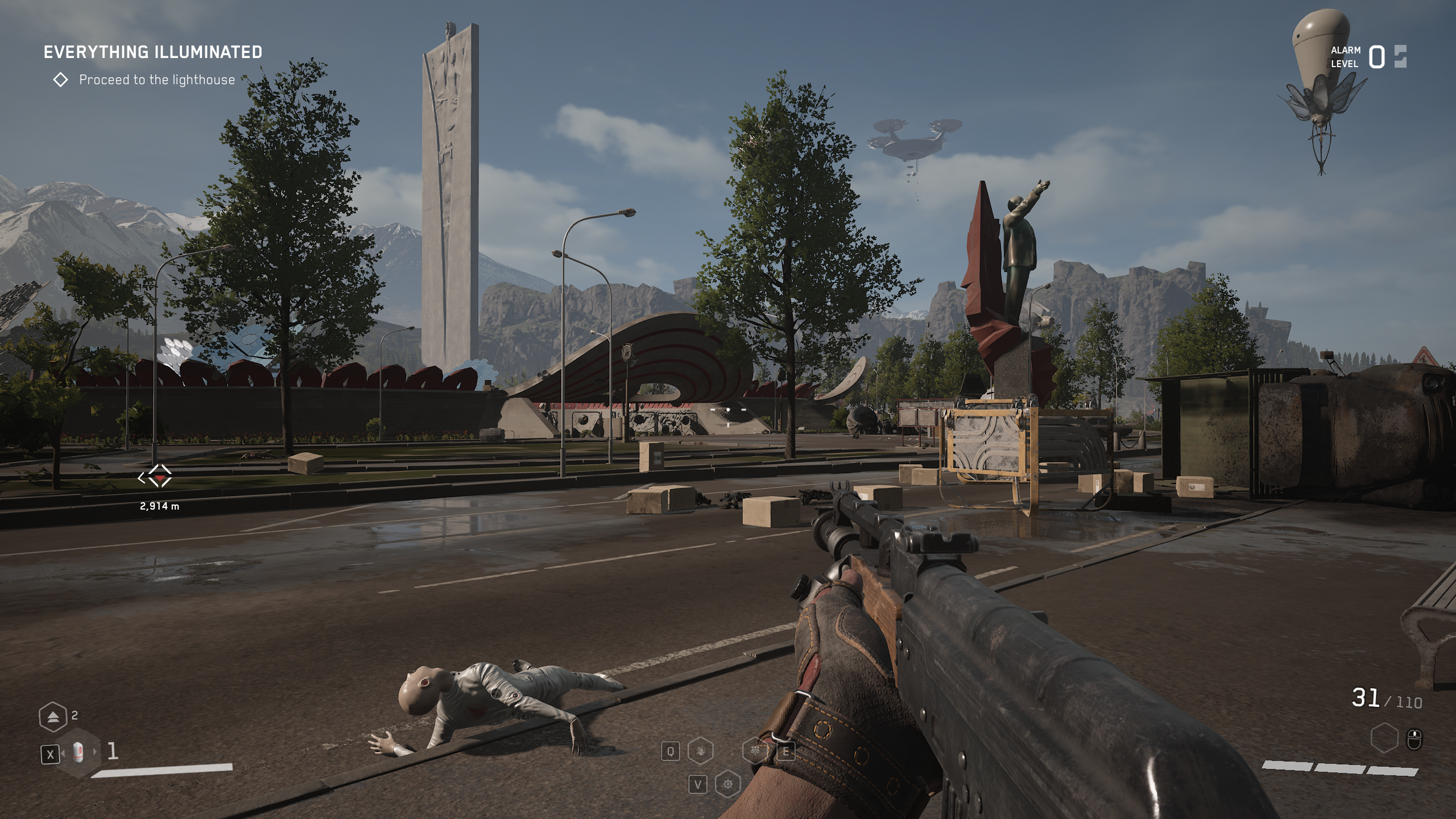 Atomic Heart running on Low quality at 1440p.