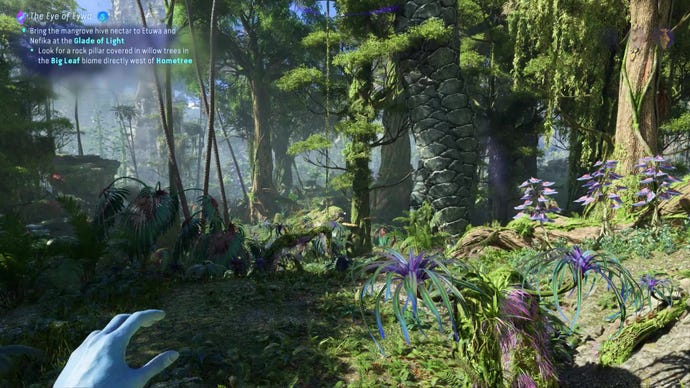 A rainforest scene in Avatar: Frontiers Of Pandora