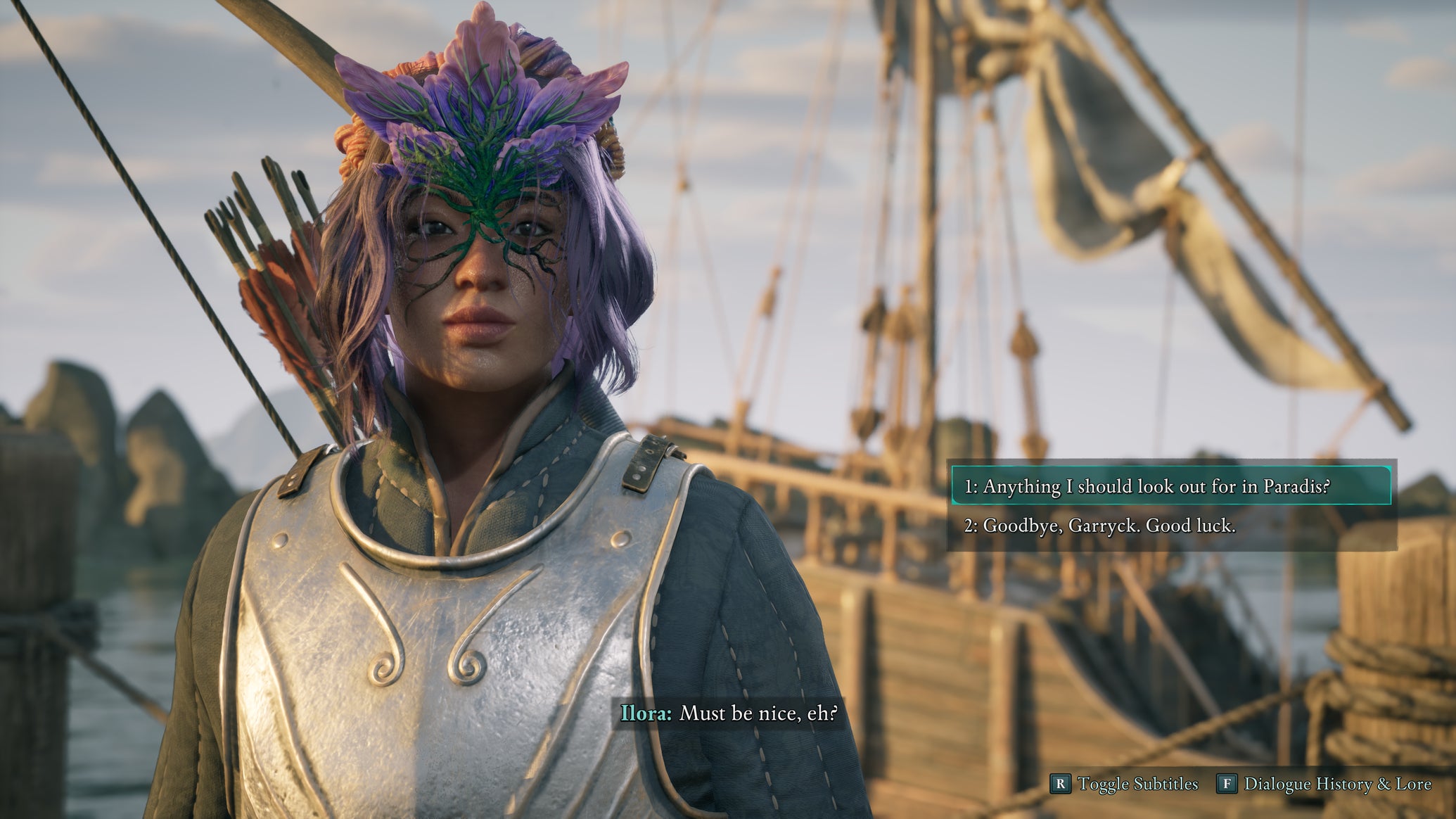 The Envoy, player character of Avowed, showing one of the Godlike facial growth options. - 1