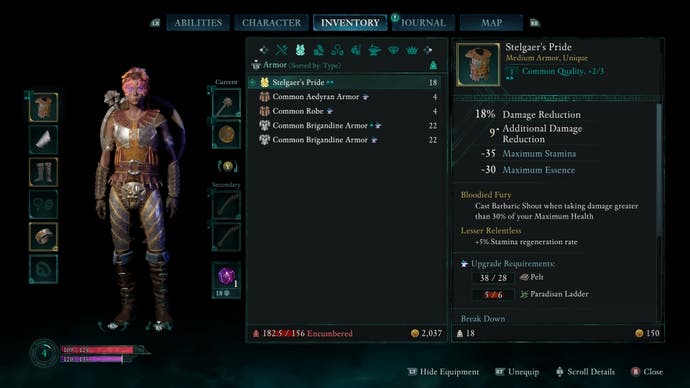 The details of the armor of Stelgaer's pride as a lawyer.