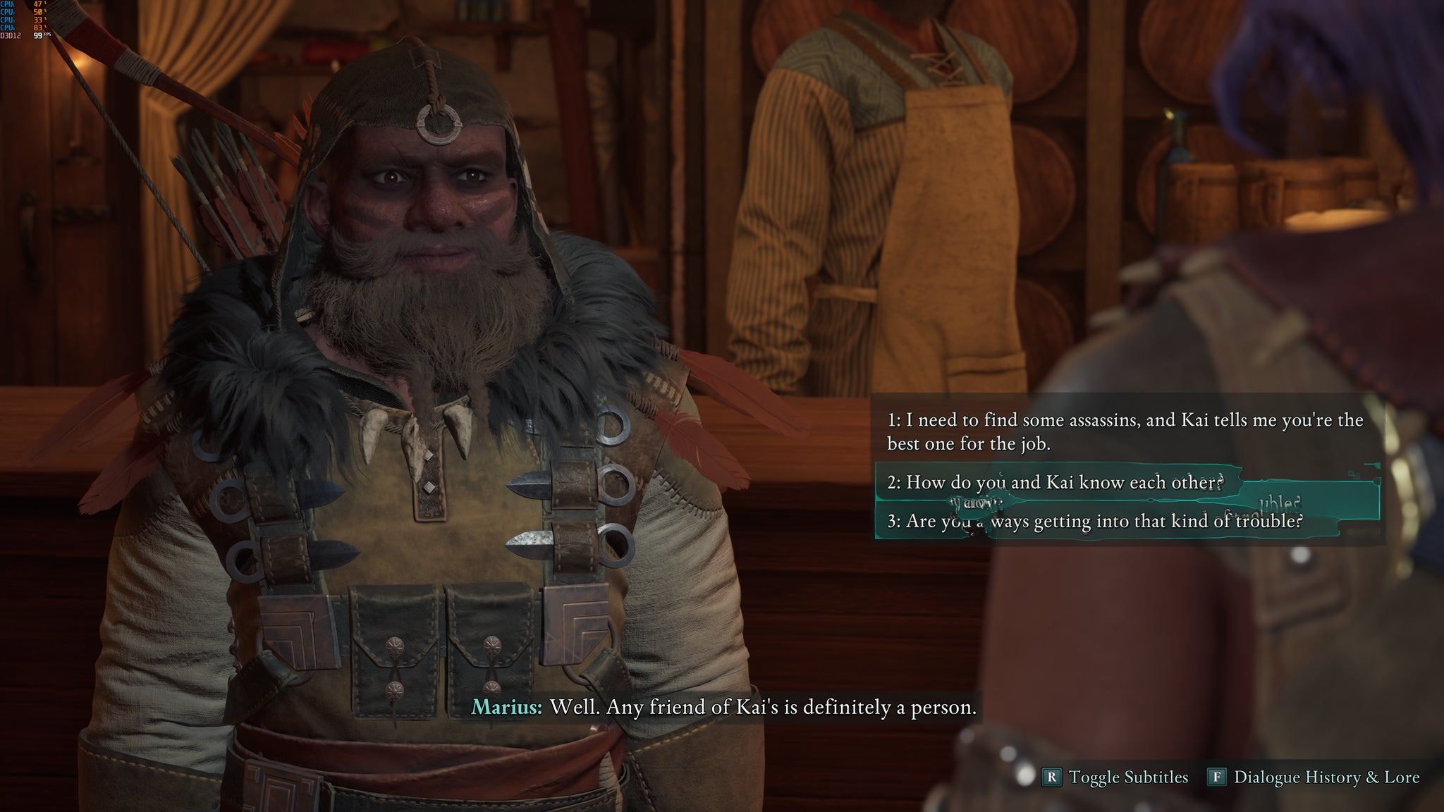 A DLSS 3 frame generation error appears to melt a dialogue box in Avowed. - 8