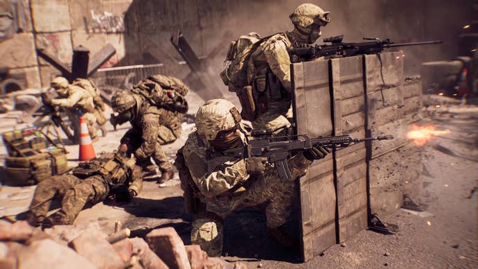 Official Battlefield 6 image showing soldiers behind makeshift cover