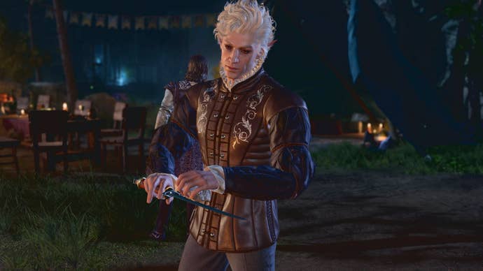 Baldur’s Gate 3 screenshot showing High-Elf Rogue Astarion