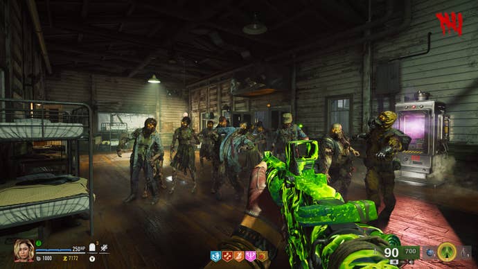 The player aims at multiple zombies on Terminus in Call of Duty: Black Ops 6