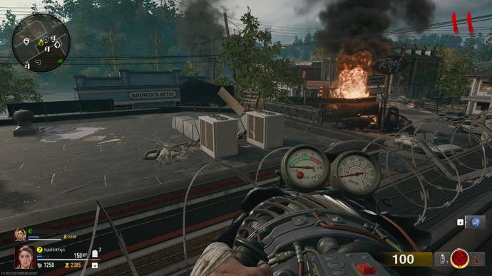 The player aims at an Aetherella figurine on Liberty Falls in Call of Duty: Black Ops 6