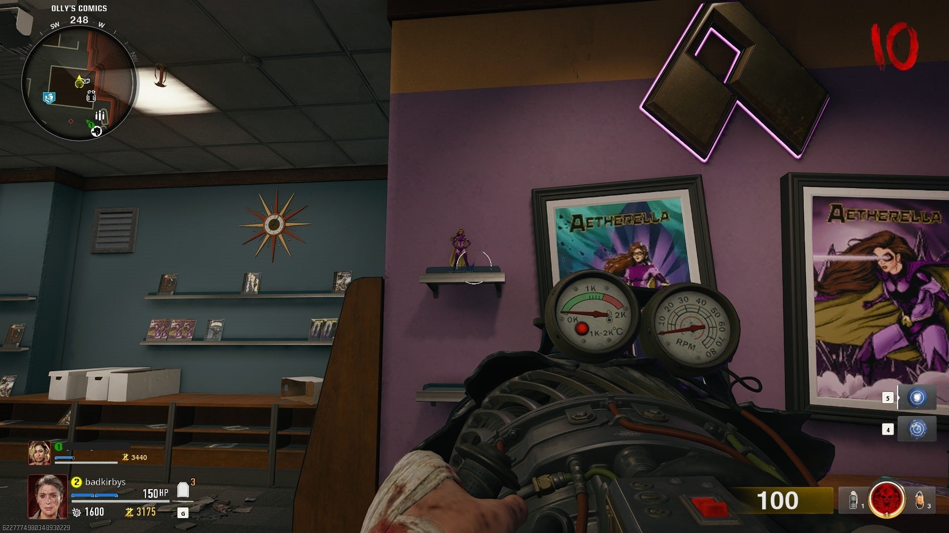 The player aims at an Aetherella figurine on Liberty Falls in Call of Duty: Black Ops 6 - 3