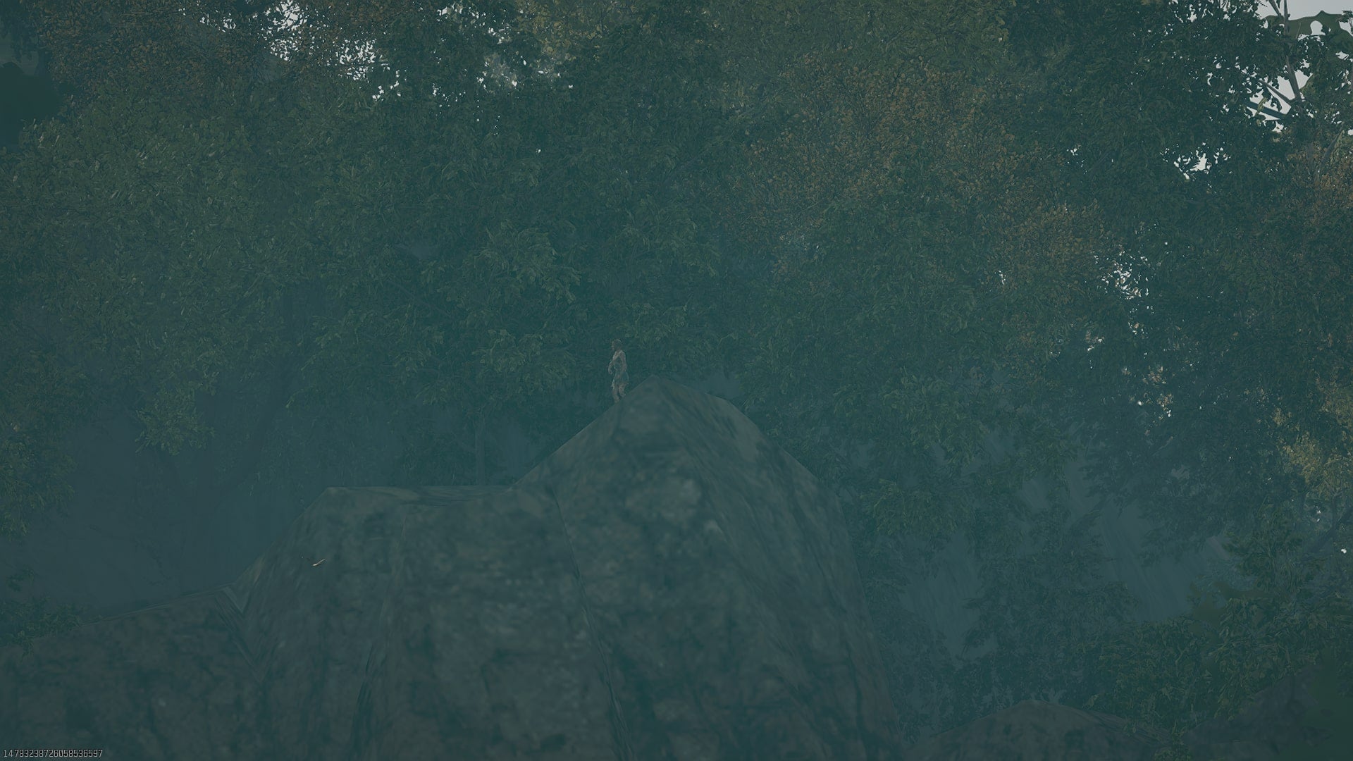 The player looks through some binoculars at a zombie dancing on a cliff on Liberty Falls in Call of Duty: Black Ops 6 - 4