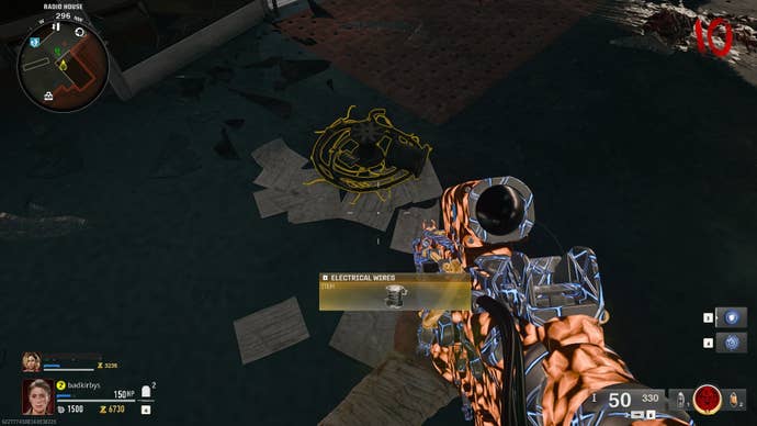 The player looks at some electrical wires on the floor in Call of Duty: Black Ops 6