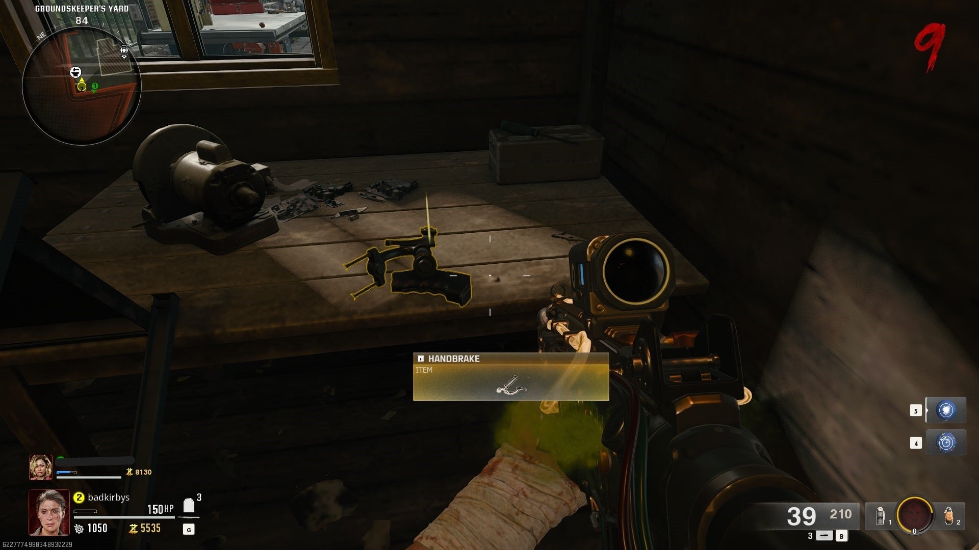 The player looks at the Handbrake inside the Liberty Falls tool shed in Call of Duty: Black Ops 6 - 6