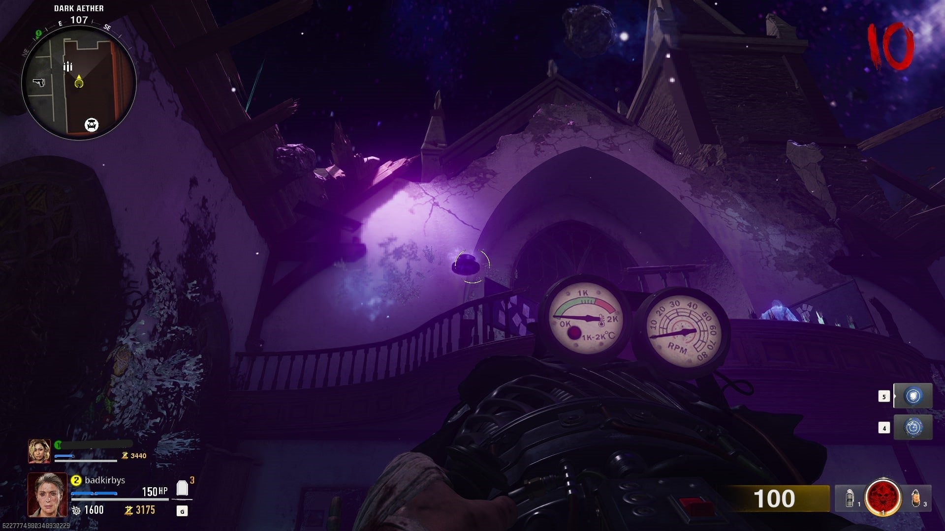 The player aims the Jet Gun at an LTG component in the church in Call of Duty: Black Ops 6 - 3