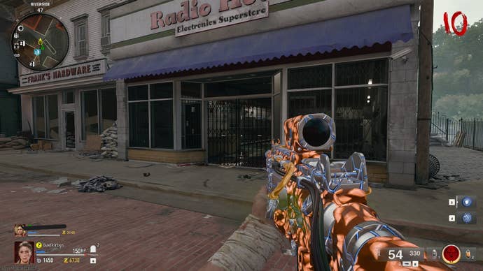The player looks at the entrance to the radio house in Call of Duty: Black Ops 6