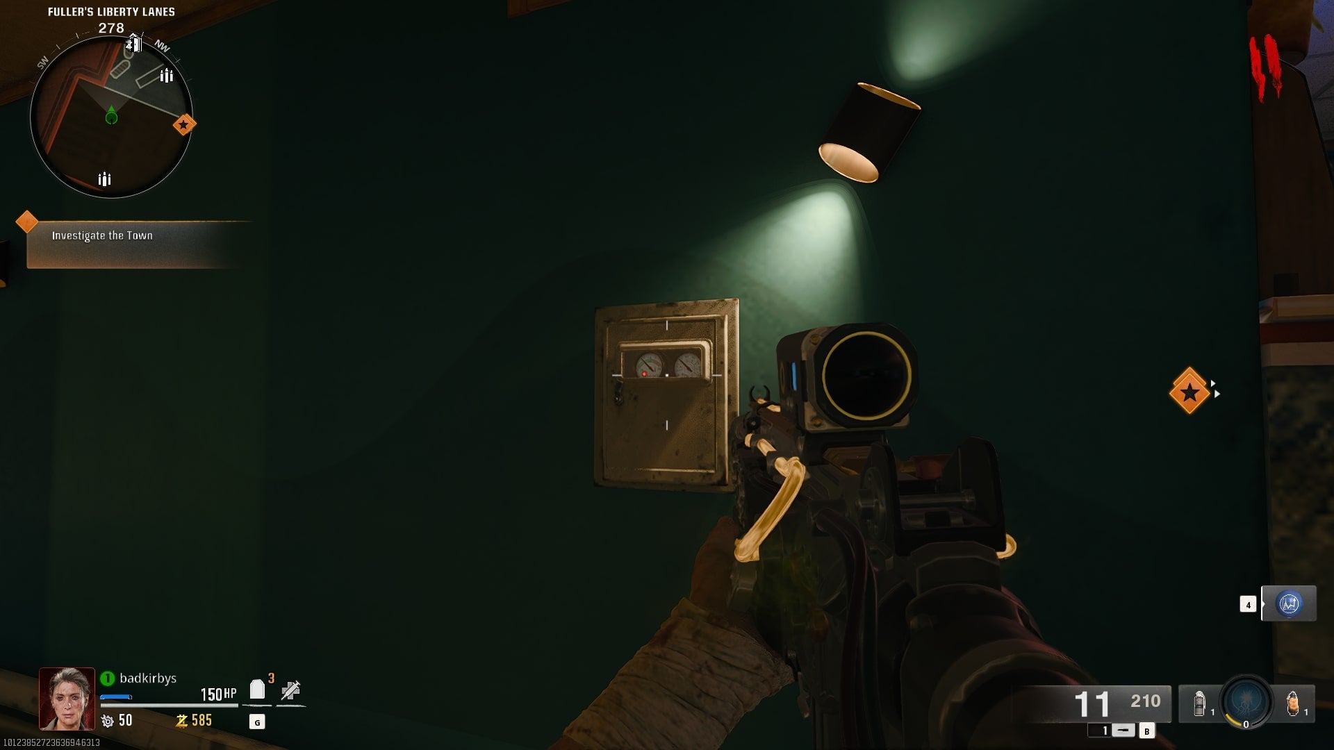 The player looks at the Water Pressure Gauge in the Liberty Falls bowling alley in Call of Duty: Black Ops 6 - 4
