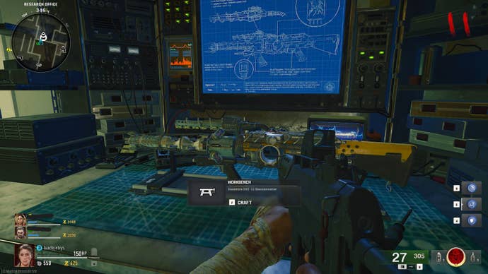 The player crafts the Beamsmasher at a workbench on Terminus in Call of Duty: Black Ops 6