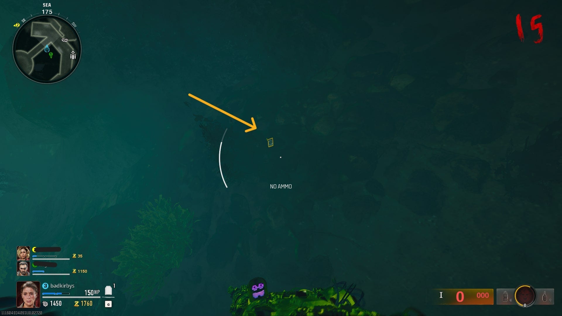 The player looks at a Key Card underwater in the Bio Lab on Terminus in Call of Duty: Black Ops 6 - 9